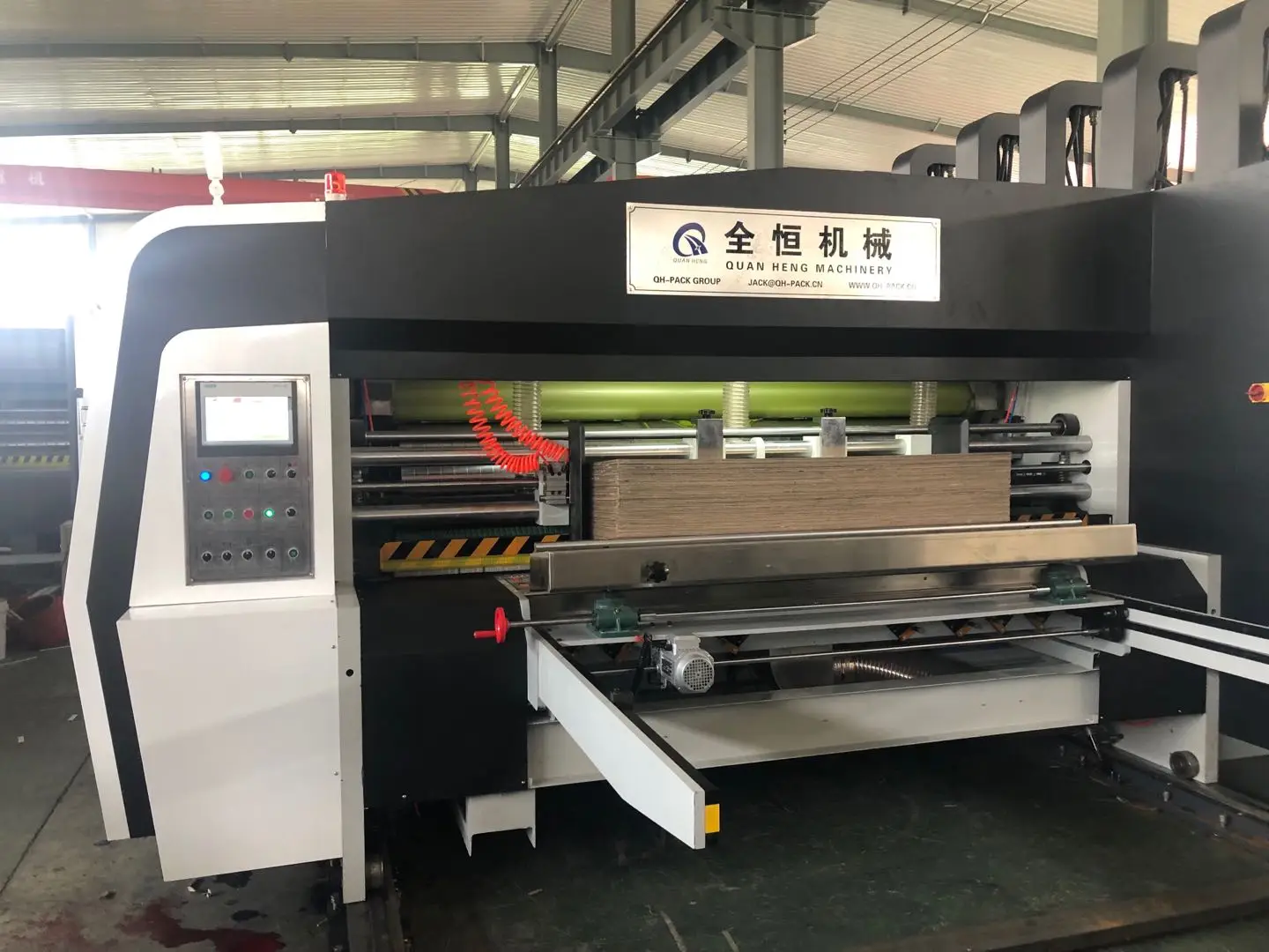 QH-гофрированный картонный ящик флексографский слот для печати ротационная машина высечки