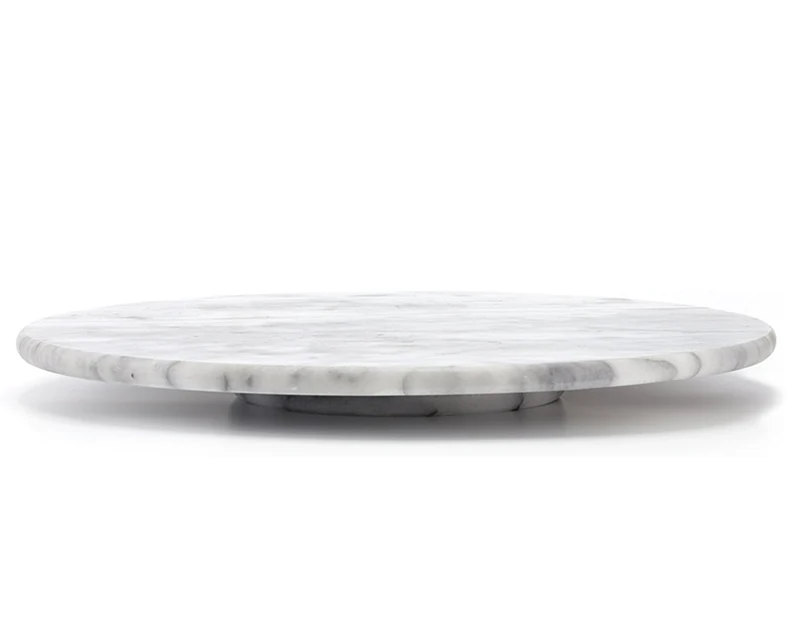 Creative Natural Marble Lazy Susan Turntable Silent Rotating Serving Plate Dinning Table Organizer for Kitchen Counter-top