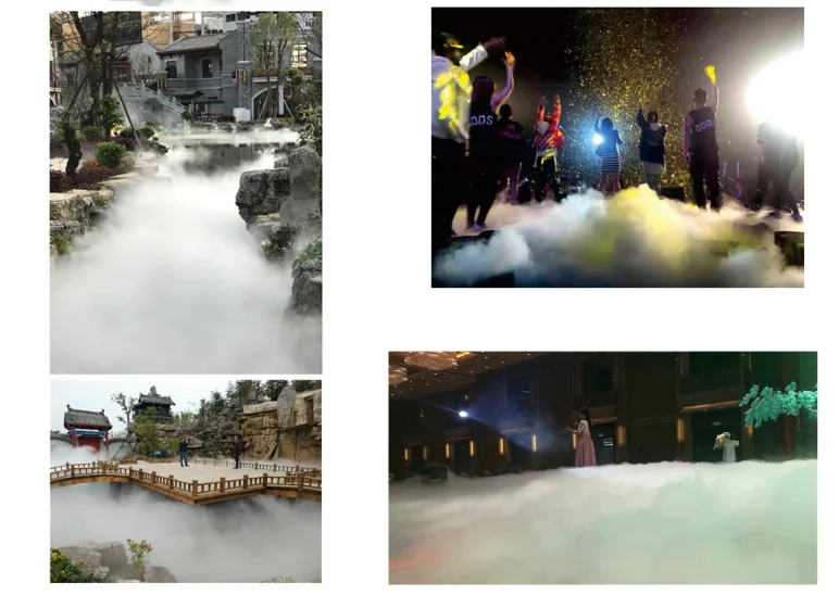 China Supplier Stage Lighting Performance Equipment 2000W Water Based Low Fog Machine DMX512 Control Smoke Oil Flight CaseYS-DF1