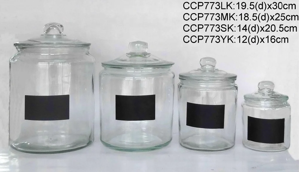 960 мл 1800ml 3800ml 5600ml термос для хранения еды канистра стеклянная банка печенья с со стеклянной крышкой и Доске Печать (CCP773K)