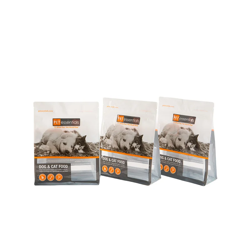 laminated bird dog cat litter food sanck pet feed composite nylon poly zipper bags packaging ziplock bag