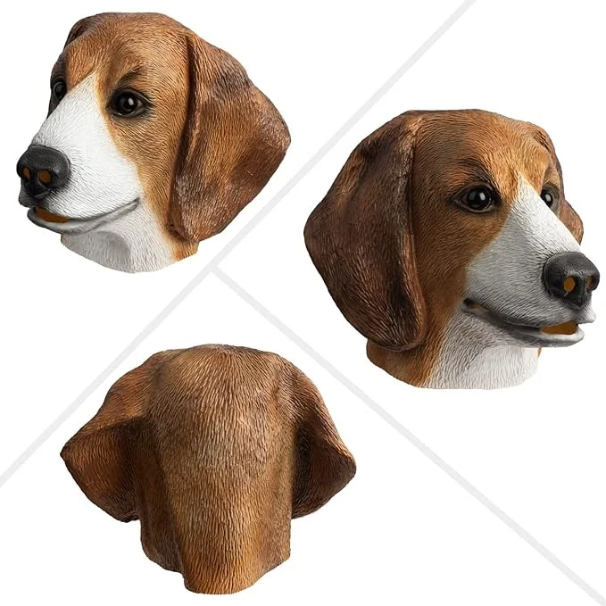 Party Dog Mask Animal Latex Full Head Realistic Masks Fancy Dress for Halloween Carnival Costume Party Supplies