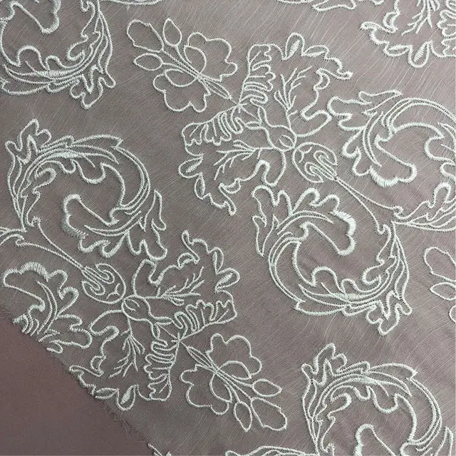 HA-16316B New style knit embroidery stock chiffon lace fabric indonesia for dress