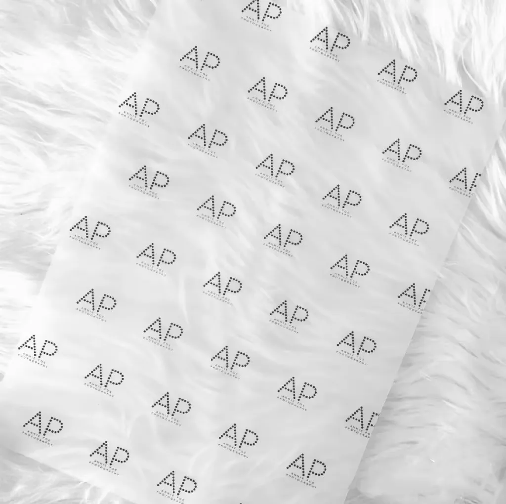 17g Customised Gloden Logo Black Pink Packaging Paper Tissue Wrapping Paper For Packaging Clothes Wrap Tissue Paper logo