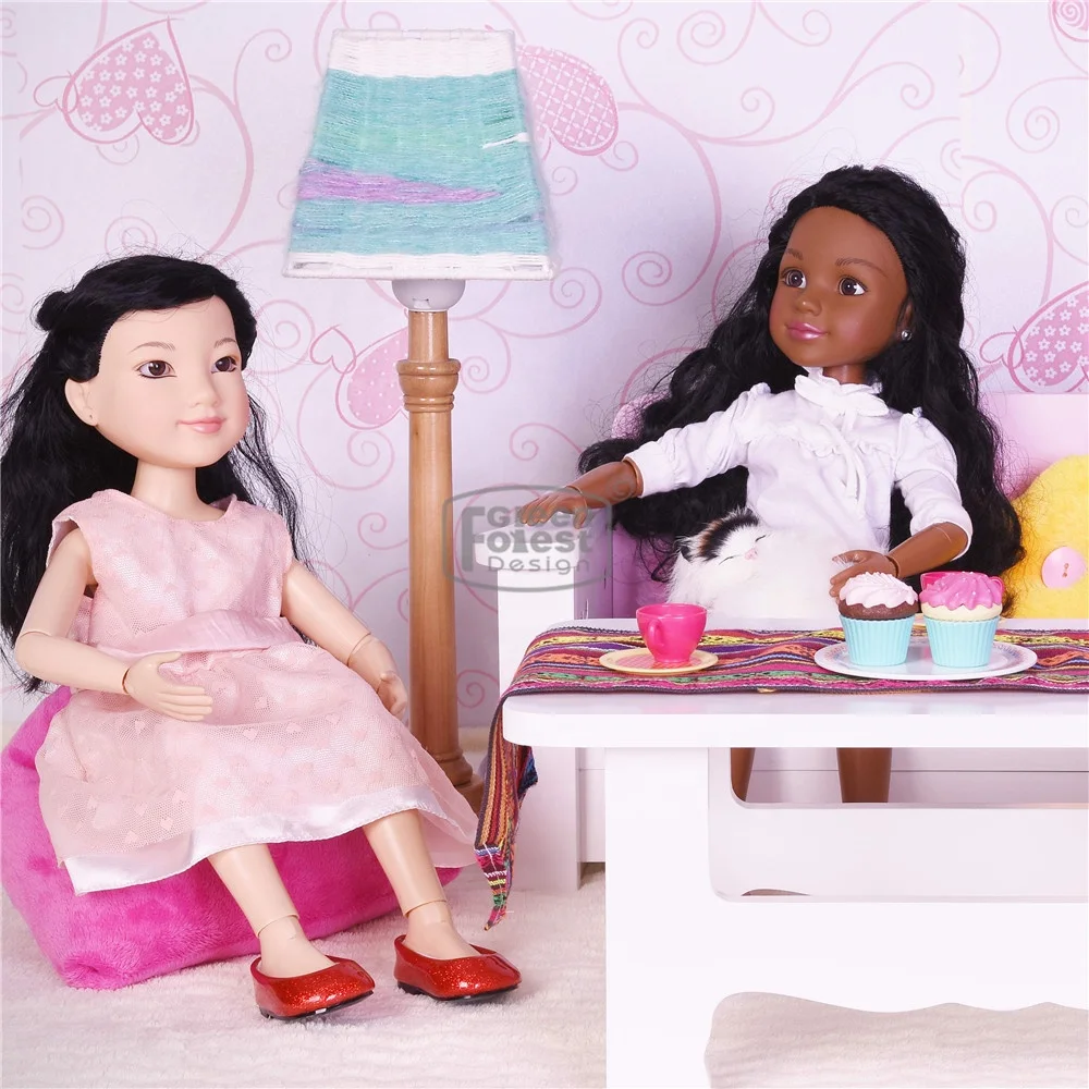 Doll Clothes and Accessory Storage Mirrored Wardrobe Fits Girl 18  American Doll Furniture