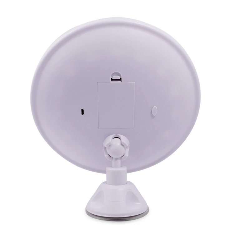 360 degree rotation battery lighted magnifying suction cup led shaving mirror for men