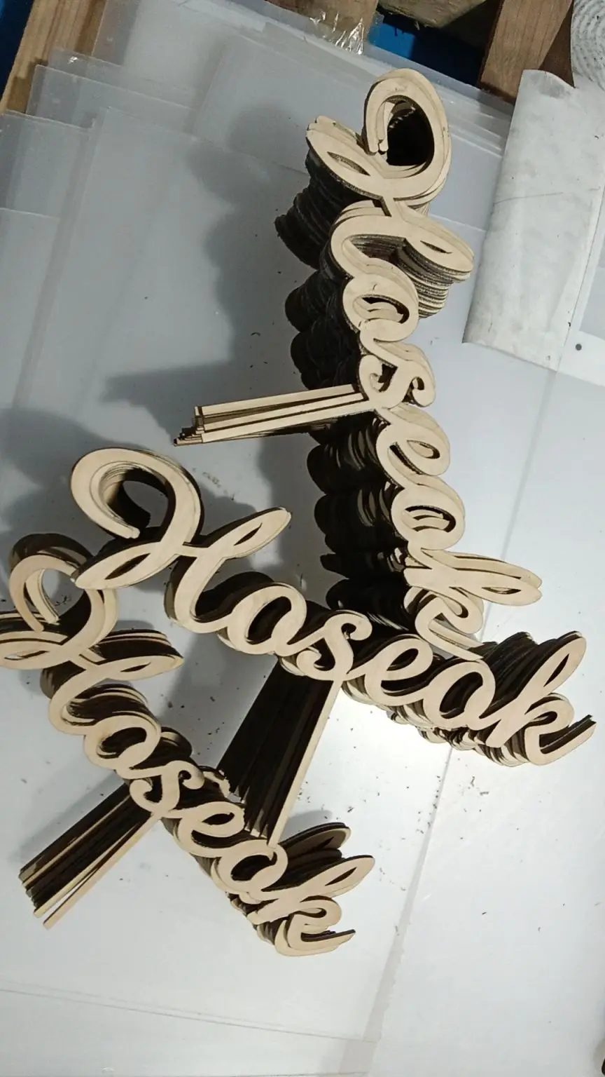 Personalized Custom laser Engraved Idols Teams K-pop wood name tag holder KPOP Idol Artist B TS