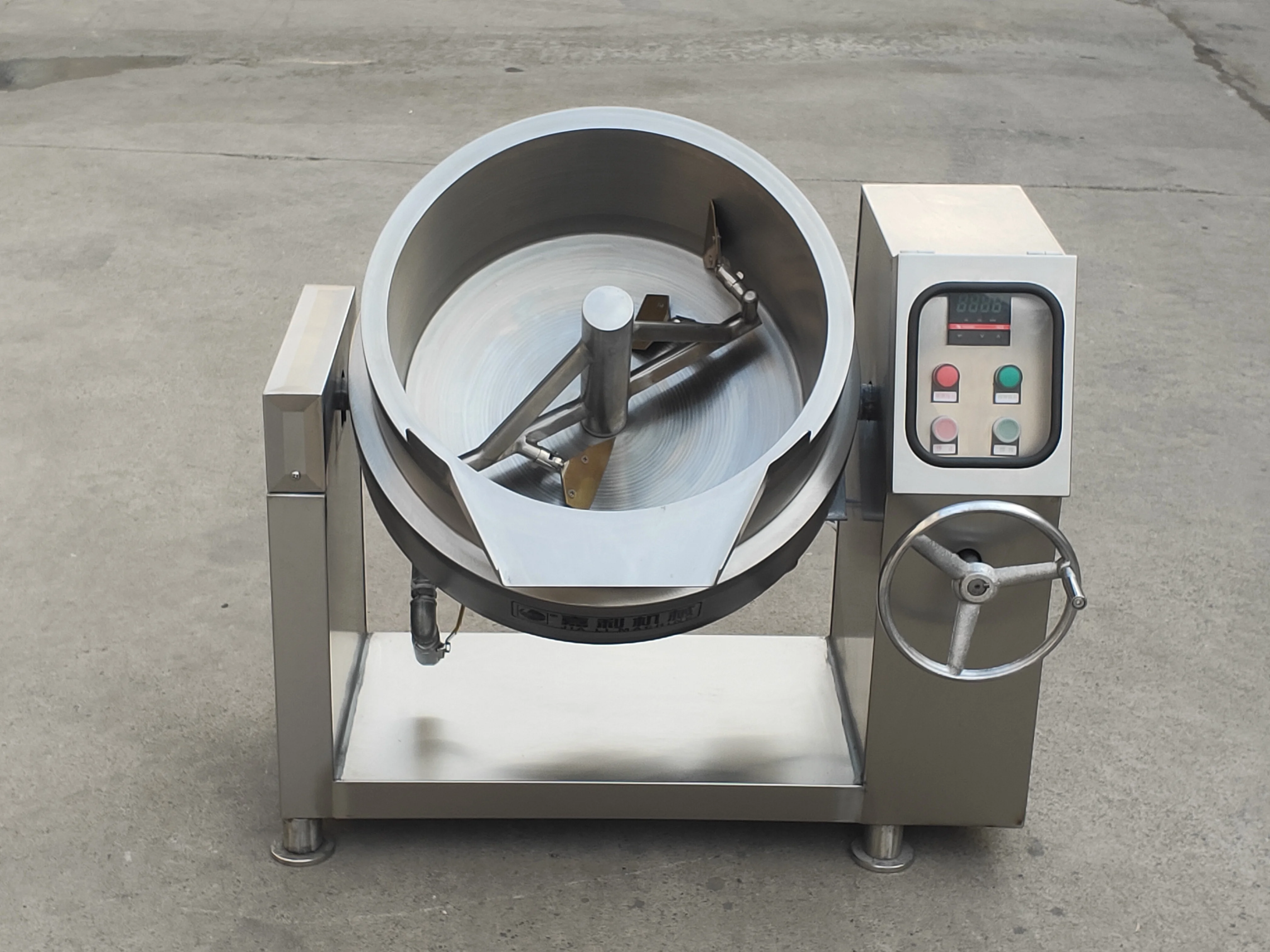 Food processing machines industrial cooking mixer tilting jacketed kettle Steam Gas Sugar Syrup  Candy Cooking Pot Stirring Jack