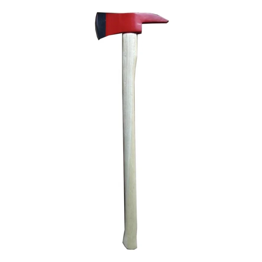 Fire fighting axe with wide cutting blade small lifting end survival axe