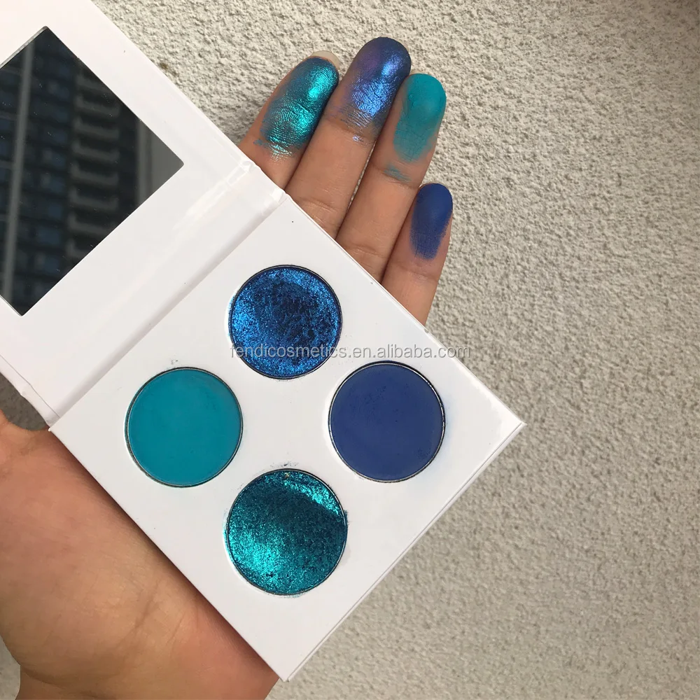 Diy High Pigment Makeup Palletes 4 Colors Eyeshadow Palette Custom Logo Cruelty Free Duochrome Multichrome  Eyeshadow Palette