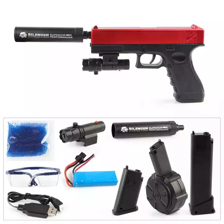 New Electric Splatter Gel Toy Gun Shooter Gun Outdoor Sport for Adults and Boy Water Beads Gel Bullet Ammo Gun Blast Kit
