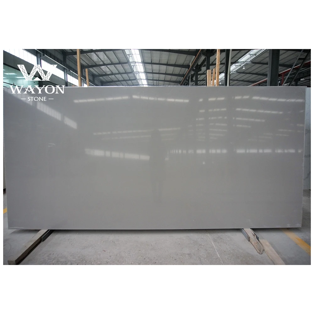 Good design marble look/single color quartz stone slab for benchtop/countertop/vanity/table top