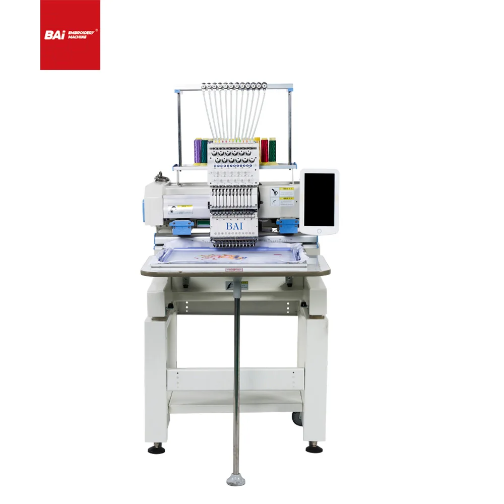 BAI high speed industrial photo hat hat single head embroidery machine sale for peru