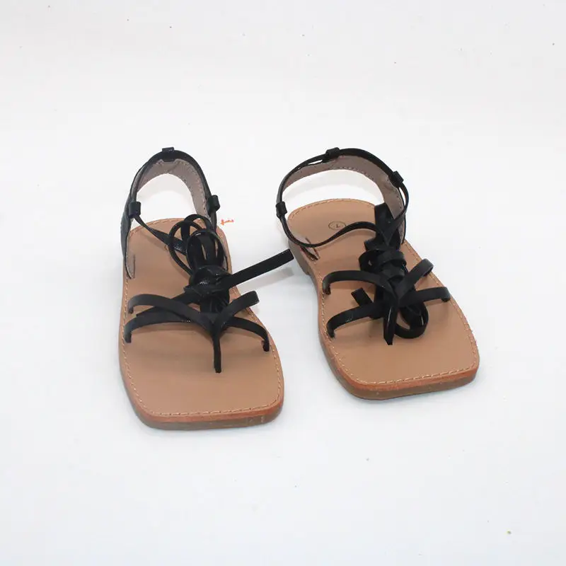 Summer Beach Gladiator Neon Tie Lace up Baby Toddler Children Kids Flat Sandals Shoes