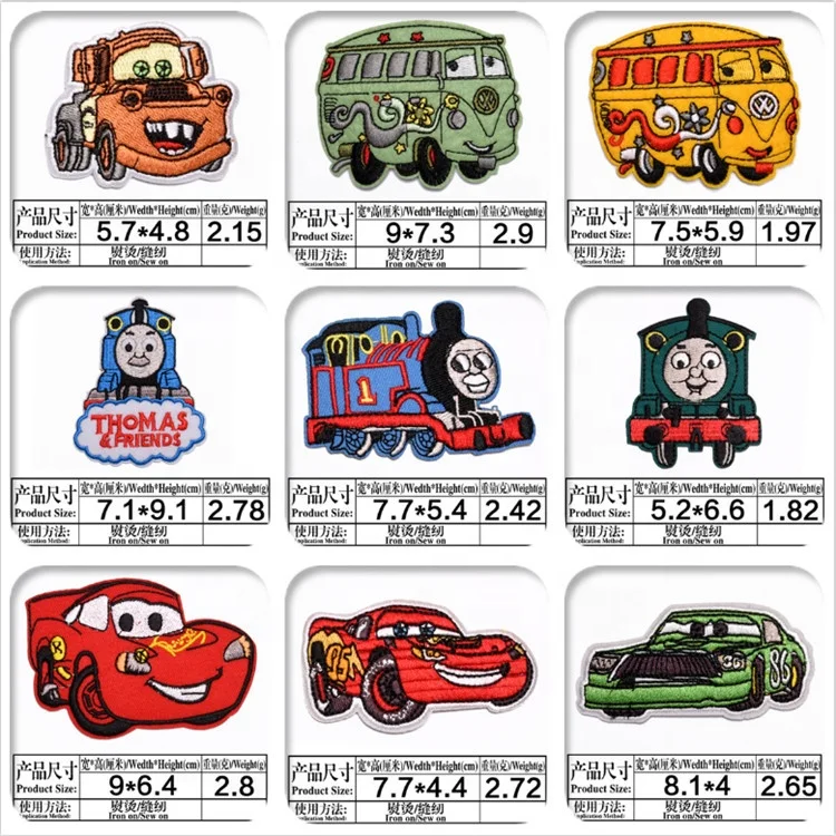 Various style of embroidered cartoon patches for children clothing