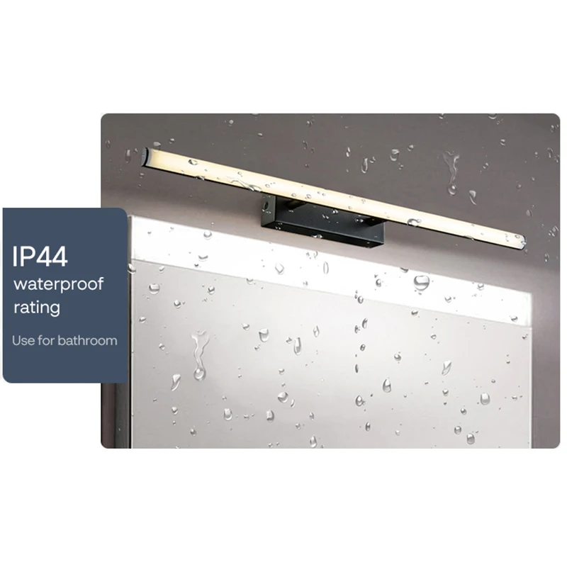 
IP44 Waterproof Nordic Modern Hotel Decorative Fixture Wall Mount Ceiling Dressing Table Bathroom Makeup Vanity Led Mirror Light 