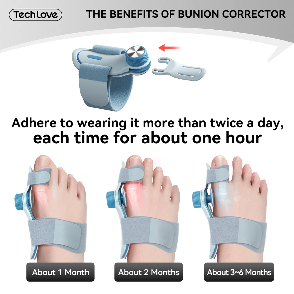 Tenicore Big Toe Straightener Splint Bunion Corrector Hallux Valgus Orthopedic Bunion Toe Straightener Joints Fixation Brace