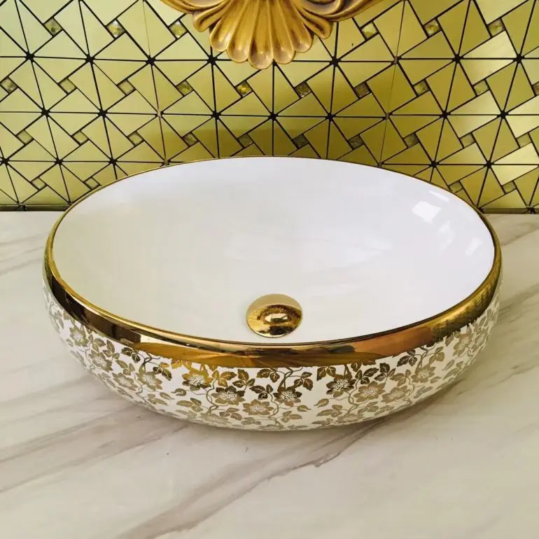 Big Promotion Price Glazed Color Matt Black Counter Top Basins Bathroom Sink