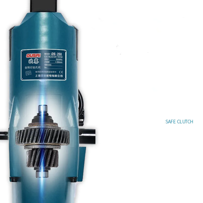 New diamond core drill with mine wall borehole small reinforce concrete vertical water drill 160mm stepless speed adjustable