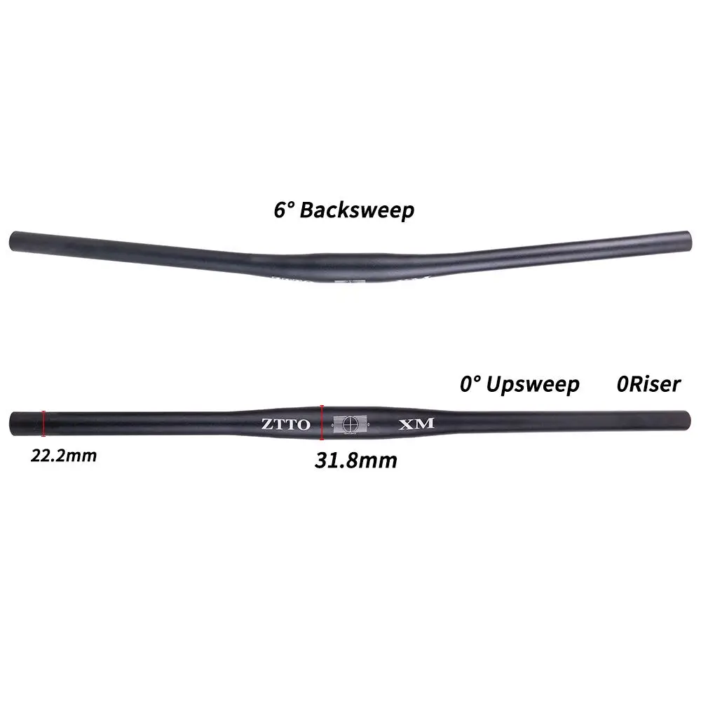 Aluminum Alloy Bicycle Handlebar MTB Flat Bar Handlebar 31.8*720mm Bike Handlebar