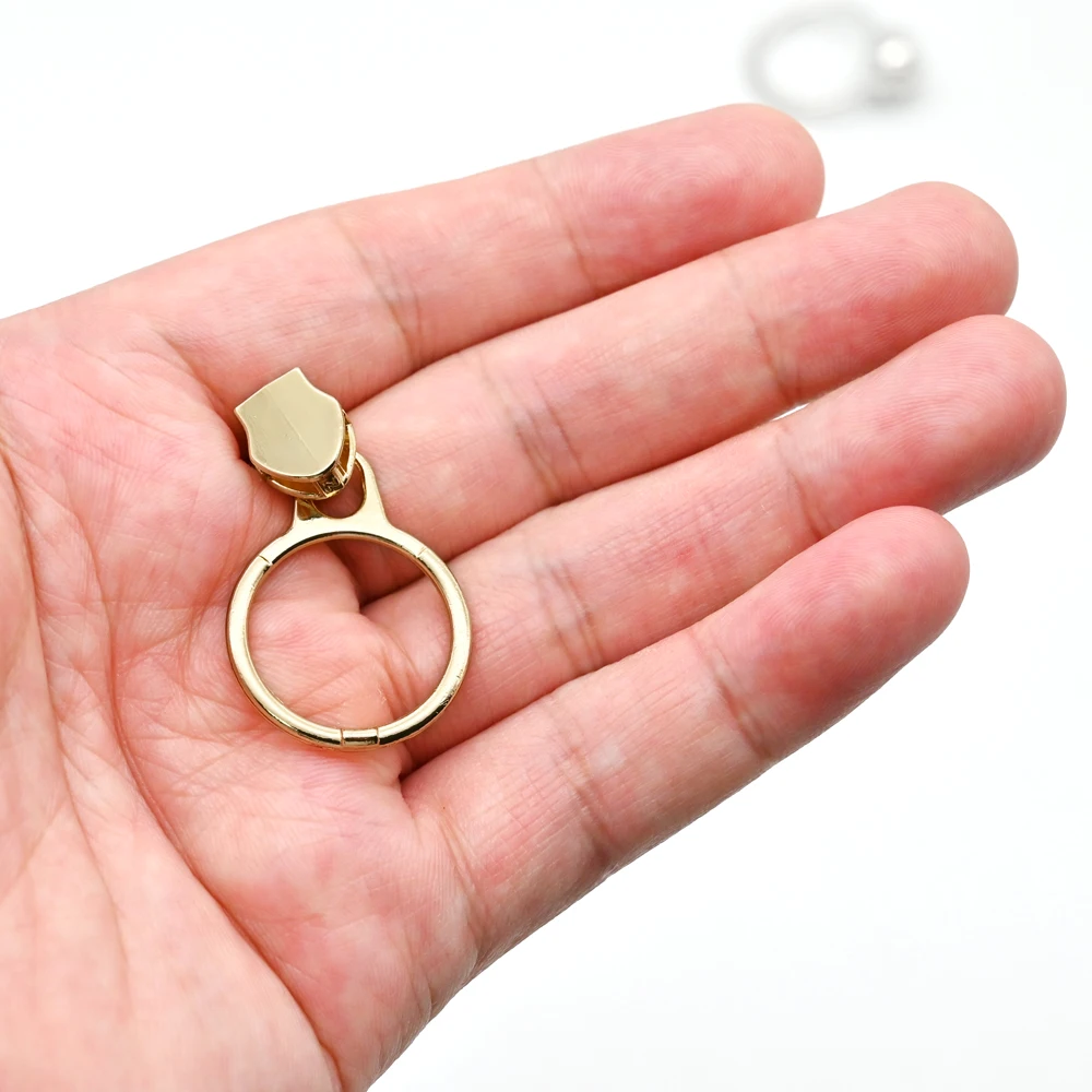 YYX Custom Zip Puller Garment Metal Zipper Puller Slider Head Puller Zipper Custom Logo Bag Zipper