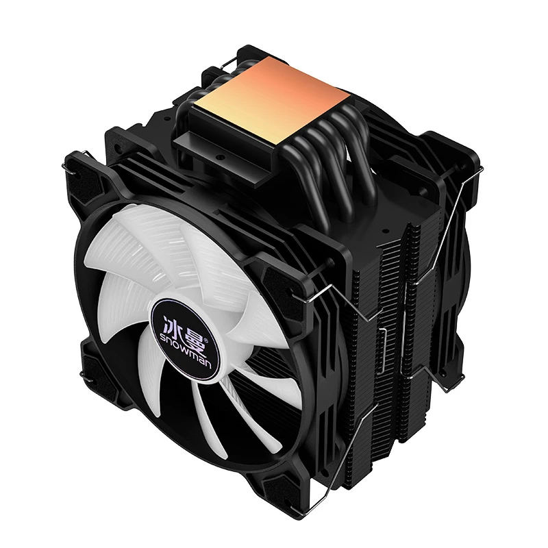 SNOWMAN Wholesale 120 RGB CPU  Fan Cooler for PC Computer LGA 1700 775 115x 1366 2011 AM2+ AM3+ AM4