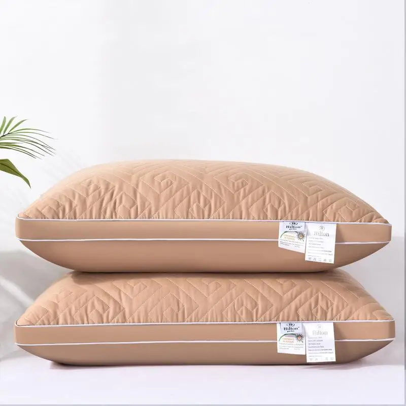 Custom Super Soft Healthy Sleep Microfiber Polyester 5 Star hotel 48x74 Pillow Hilton Hilton Pillow With Double Line