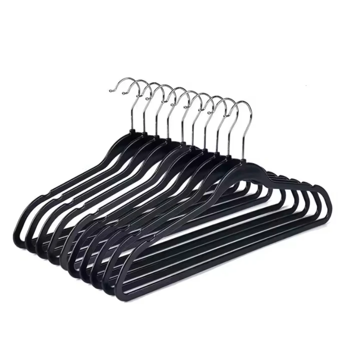 Quality clothes hangers metal swivel hook heavy duty thin plastic coat hanger