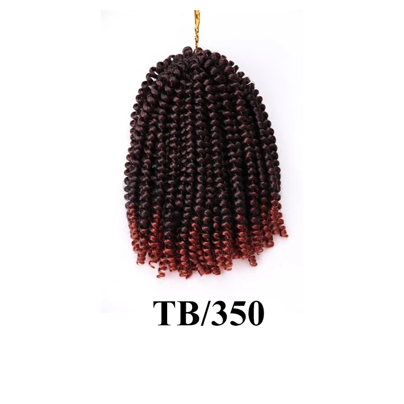 Ombre Colors spring twists crochet braiding synthetic hair extensions