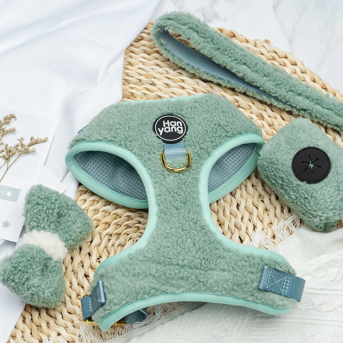 HanYang собачья шлейка 2022 от производителя OEM шлейка для домашних животных роскошный поводок для собак персонализированный оптовый зимний комплект шлейки для собак на заказ