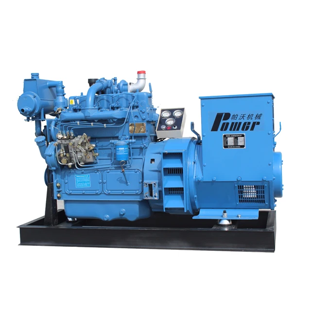 fueless generator 4 cylinder water cooler 3 phase Marine diesel generator set price