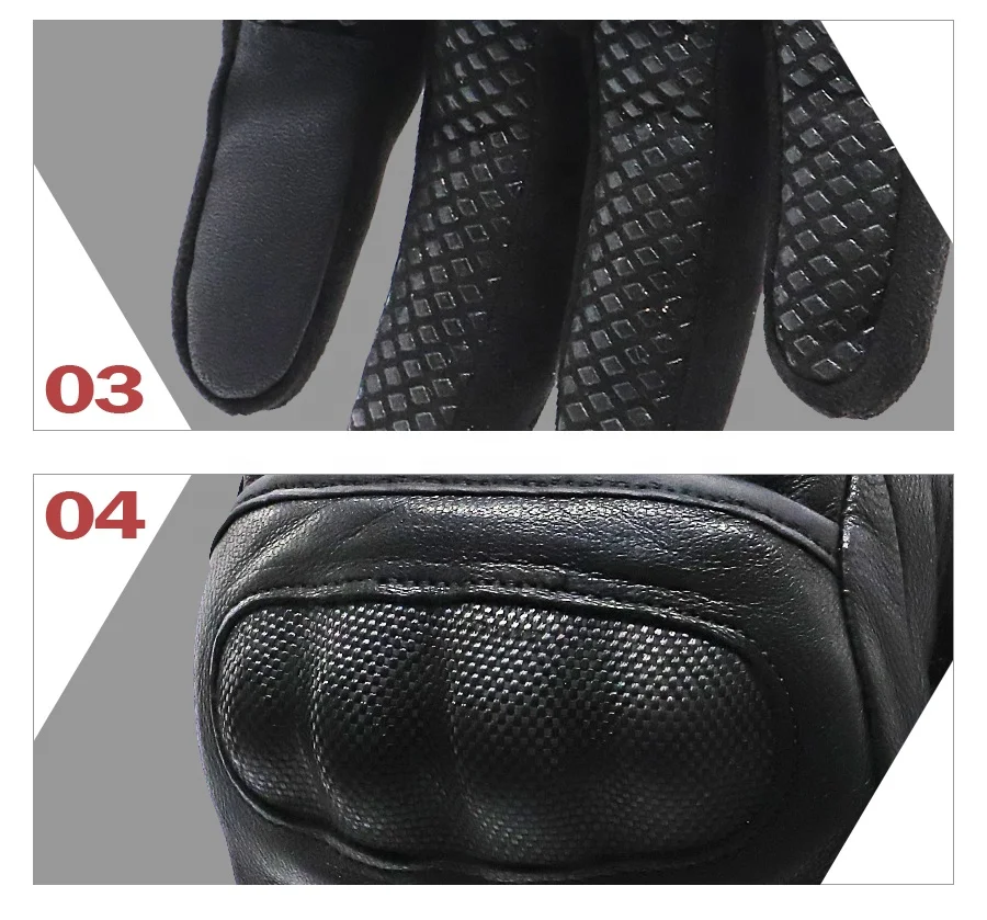 goatskin three fingers shockproof wear resistance winter cycle gloves