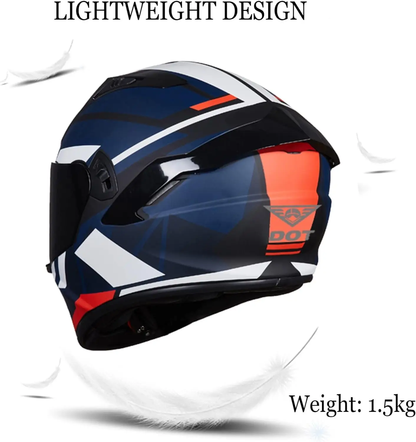 Unisex-Adult DOT Approved Full Face Racing Helmet Street Bike Crash Graphic Covers Moped Motorbike Rider Safety Bicycle