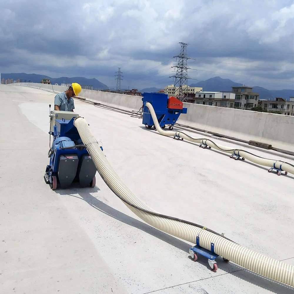 Automatic road shot blasting machine with alloy wheels