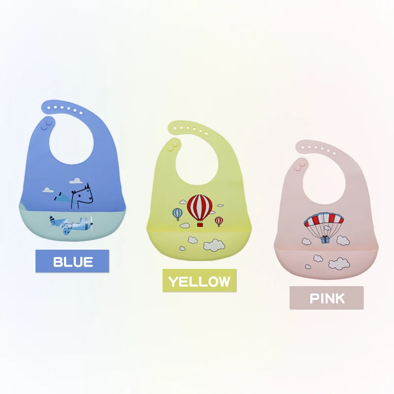 Baby kitchenware CUTE BPA-free bib customizable waterproof home feeding silicone baby bib baby bibs cotton