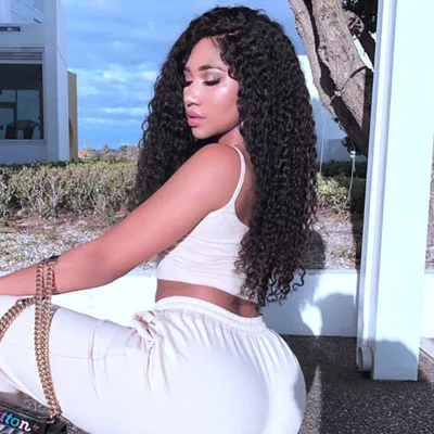 Wholesale Deep Curly Wigs Heat Resistant 65cm Synthetic Hair French Lace Frontal Curly Wigs