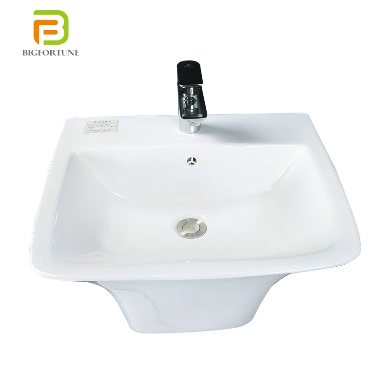 Hot sale porcelain wall hung basin lavatory sanitary ware ceramic bathroom sink lavabo wall hanging basins