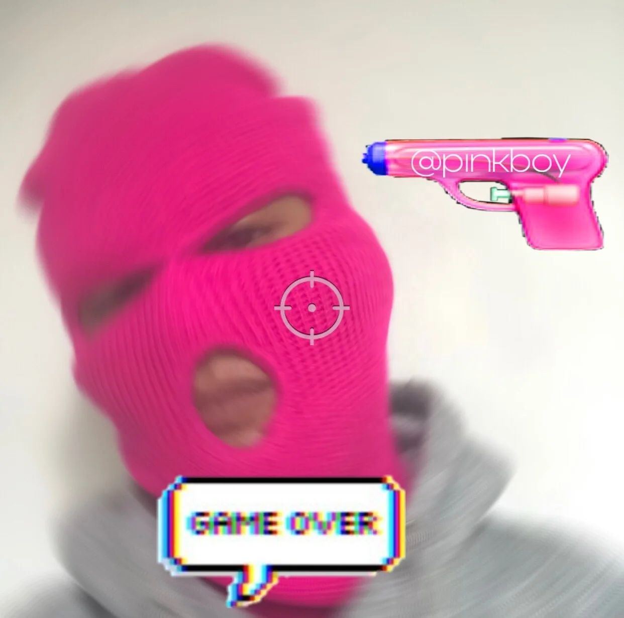 Balaclava Custom Knitted 3 Holes Embroidery logo Ski Mask Balaclava Face Mask Pink Neon Ski Mask