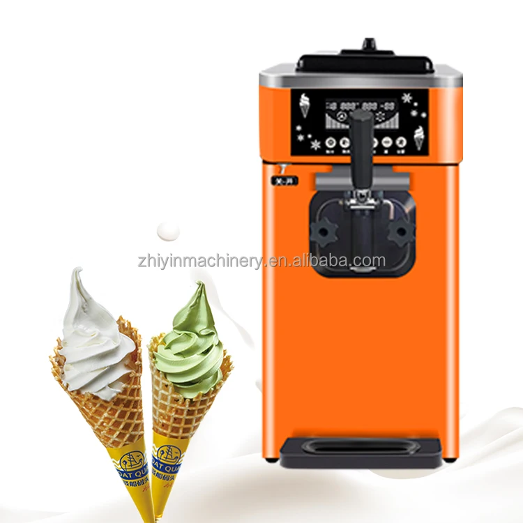Commercial Single Flavors Stainless Steel Frozen Yogurt 16l Homemade Single Flavor Soft Serve Ice Cream Rolls Maker