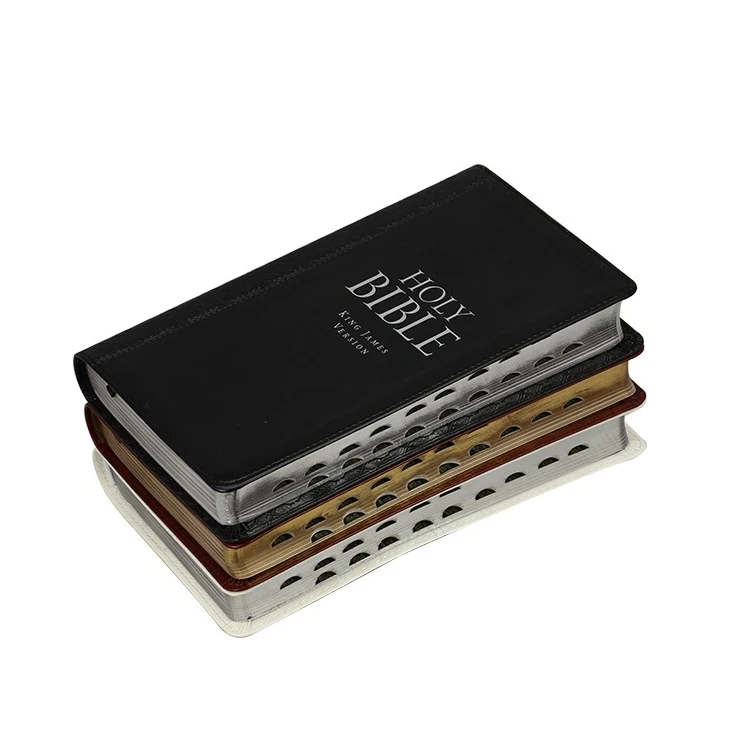 custom leather biblia sagrada christian religious holy king james version bible book printing with tabs dividers