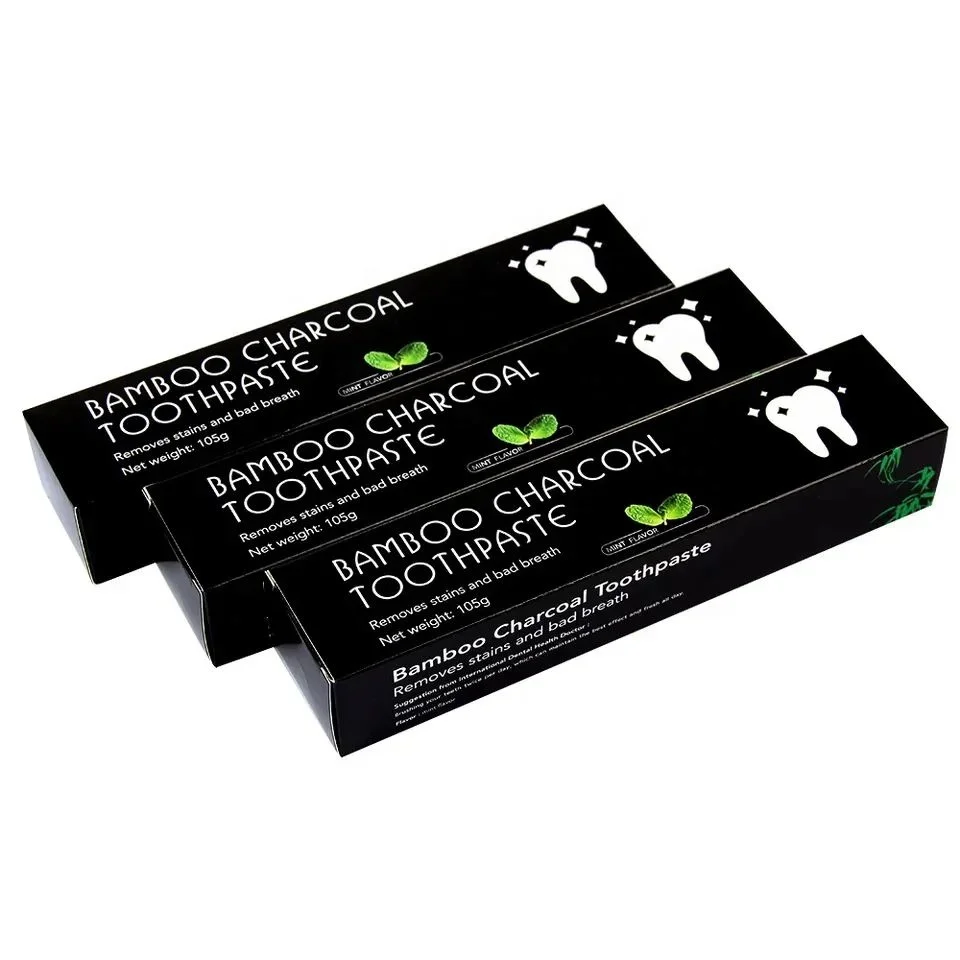 Lidercare Wholesale 105g Black Charcoal Toothpaste Natural Formula Organic Whitening Toothpaste With Custom Logo
