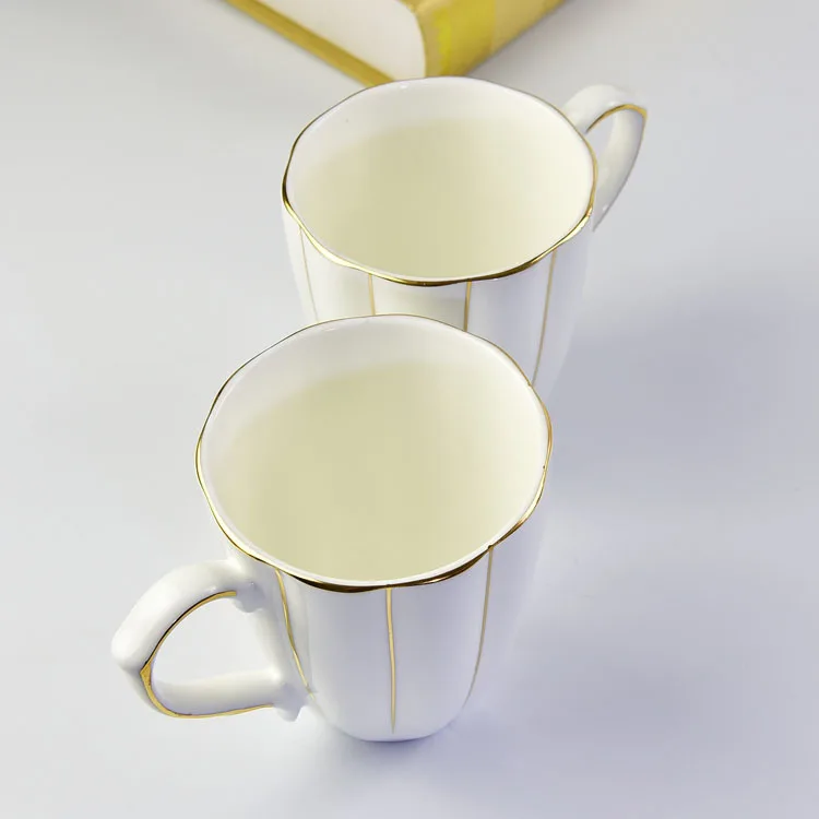 Flypeak New Arrival 380ml Nordic Ceramic Coffee Mug Cup Personalized Pumpkin Ceramic Cup Drawing Handle Coffee Mug