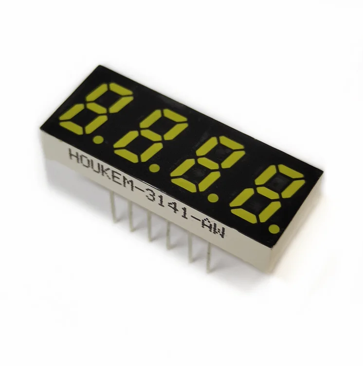 Small size 4 digit 7 segment LED  white color 28*11mm seven segment display 0.31 inch