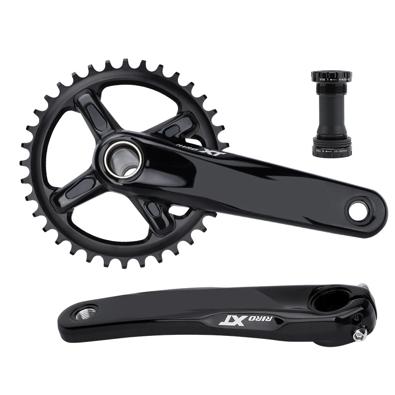 XT 104BCD Mountain Bike Crankset 170mm 175mm Integrated Crank Arm 32/34/36/38T Bike Chain ring 9/10/11/12 Speed Bicycle Crankset