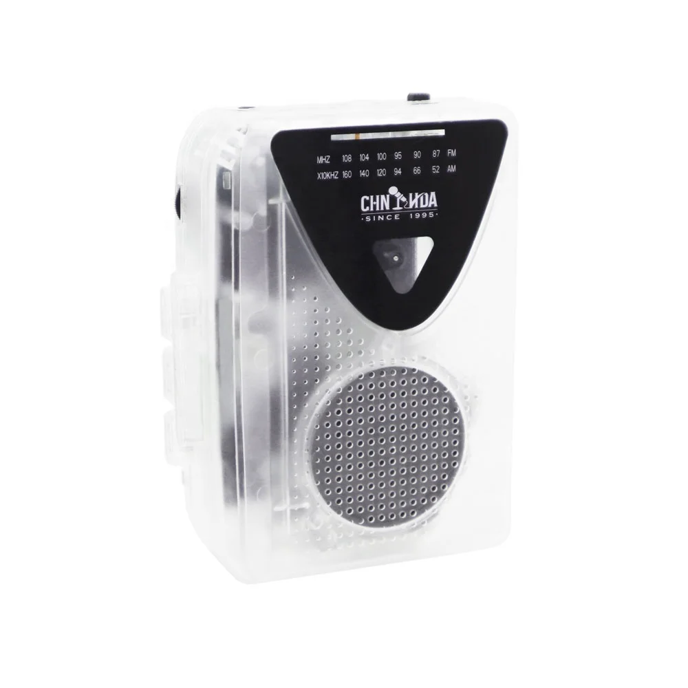 Прозрачный кассетный плеер модный рекордер с am fm-радио прозрачный