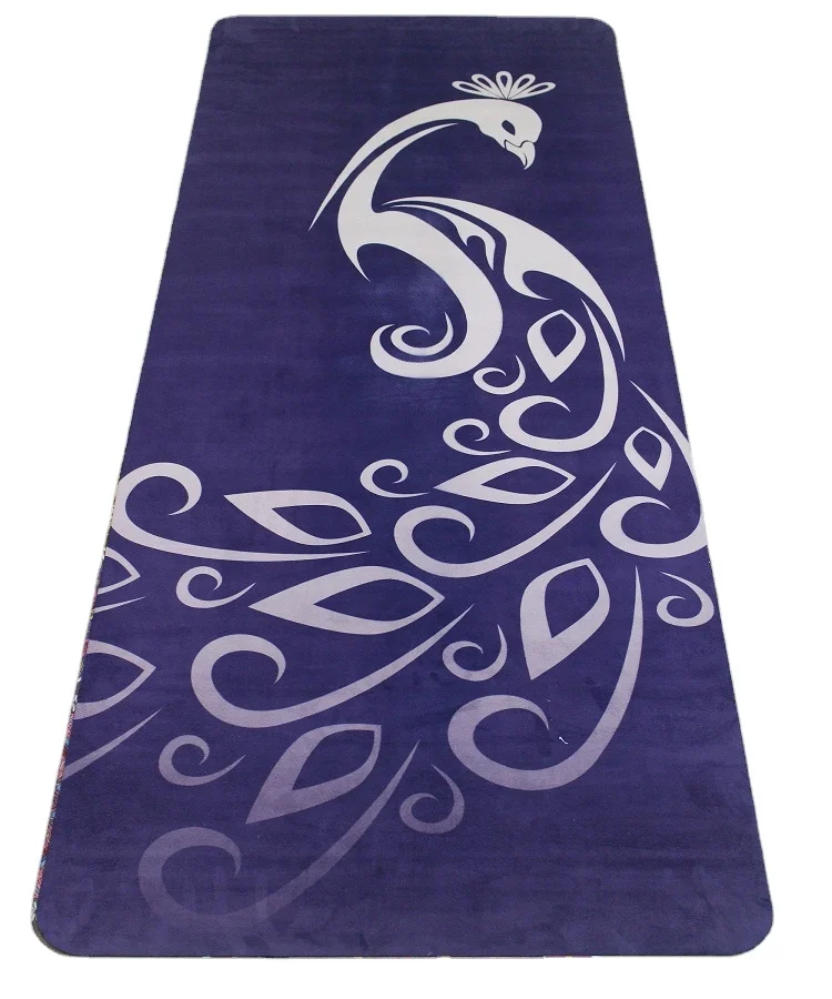 Private Label Thick (5mm) Microfiber Rubber Yoga Mat Durable Fitness Gym Leather Suede Soft Pilate Custom Logo OEM Supply