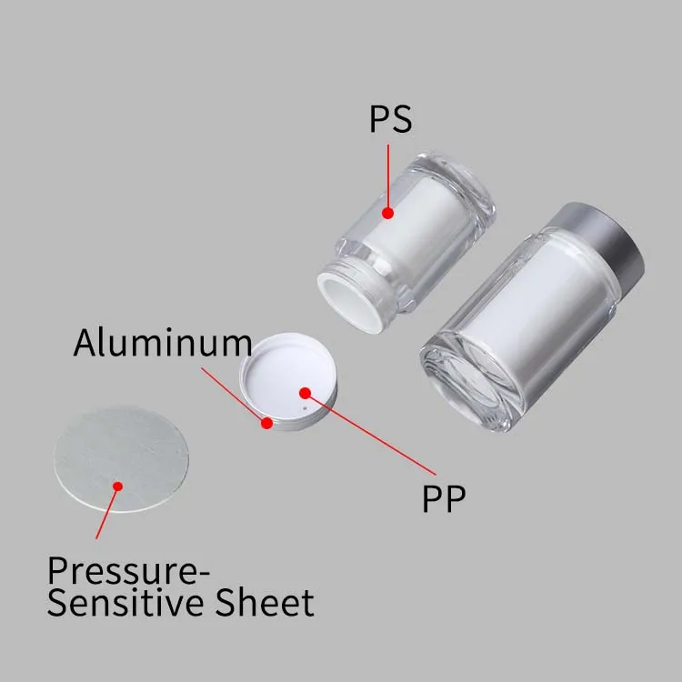 Wholesale acrylic supplement pill vitamin bottle label capsule bottle with child proof lid