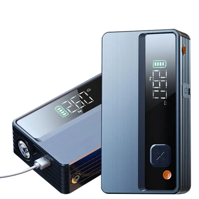 2023 trends car jump starter 12V lithium battery power bank jump pack with air compressor tire inflator booster charger for car
