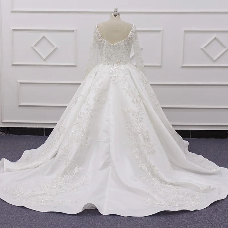 Eslieb SJ226 High quality new bride Star luxury  shoulder robe beads mariage dream tail court wedding dress