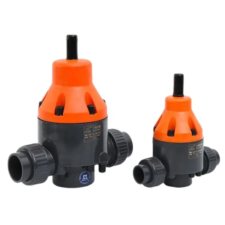 DN15-DN65 PVC/UPVC Plastic Regulator Safety Relief Back Pressure Valve Micro-opening Pressure Reducing Valve For Dosing Meterin